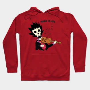 skeleton musician Hoodie